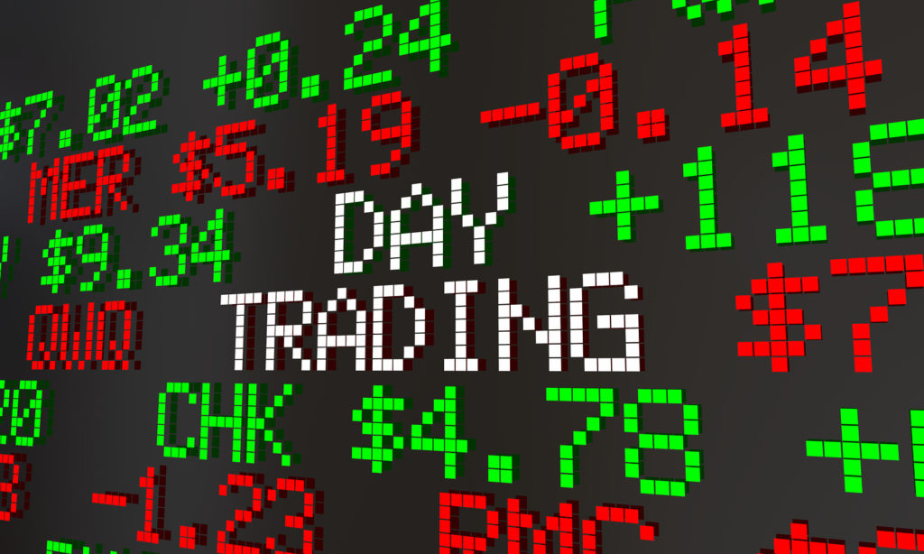 Day trading stock ticker image